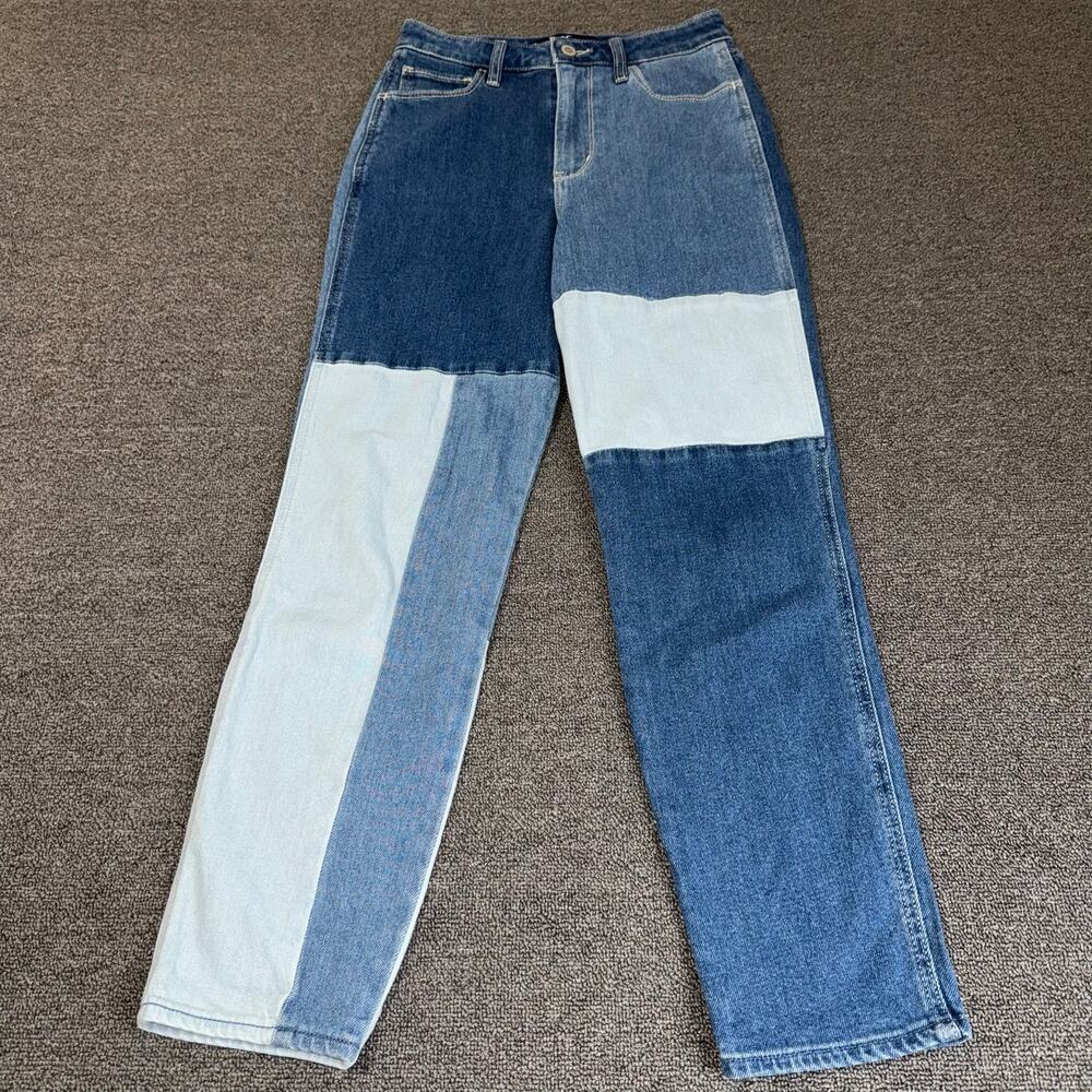 Hollister Ultra‎ High Rise Patchwork Denim Mom Jeans Women's Size 1R W25 L27